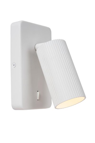 Lucide CLUBS - Lámpara de cabecera / Lámpara de pared - 1xGU10 - Blanco