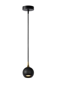 Lucide FAVORI - Hanglamp - Ø 9 cm - 1xGU10 - Zwart aan