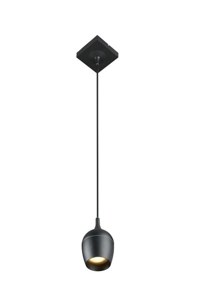 Lucide PRESTON - Lámpara colgante Baño - Ø 10 cm - 1xGU10 - IP44 - Negro