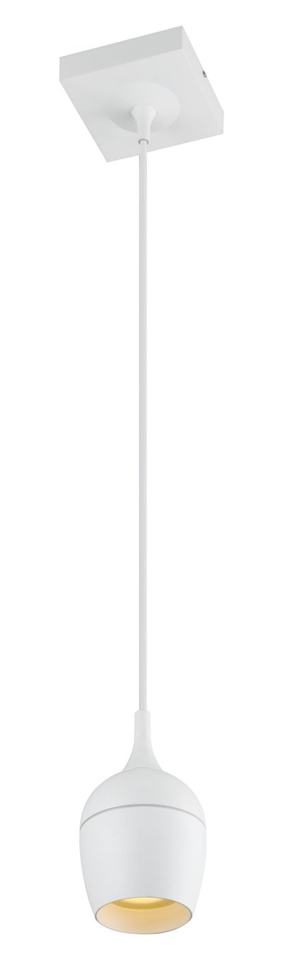 Lucide PRESTON - Lámpara colgante Baño - Ø 10 cm - 1xGU10 - IP44 - Blanco