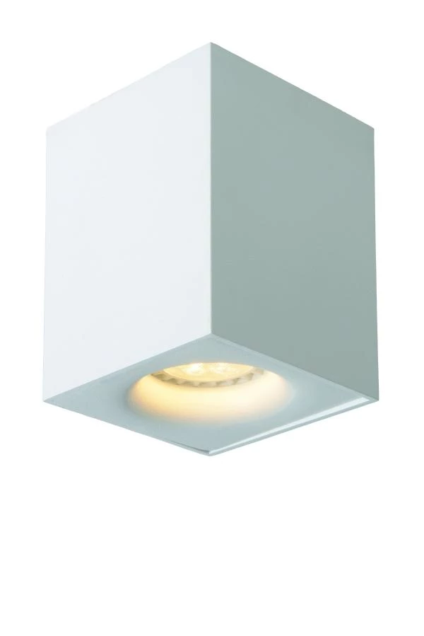Lucide BENTOO-LED - Spot plafond - LED Dim. - GU10 - 1x5W 3000K - Blanc - allumé 1