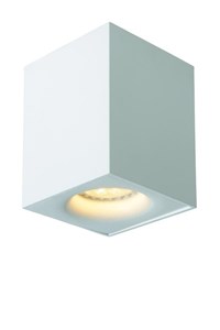 Lucide BENTOO-LED - Spot plafond - LED Dim. - GU10 - 1x5W 3000K - Blanc allumé 1