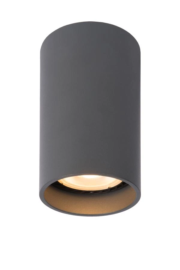 Lucide DELTO - Ceiling spotlight - Ø 5,5 cm - LED Dim to warm - GU10 - 1x5W 2200K/3000K - Grey - on 6