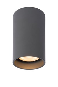 Lucide DELTO - Ceiling spotlight - Ø 5,5 cm - LED Dim to warm - GU10 - 1x5W 2200K/3000K - Grey on 6