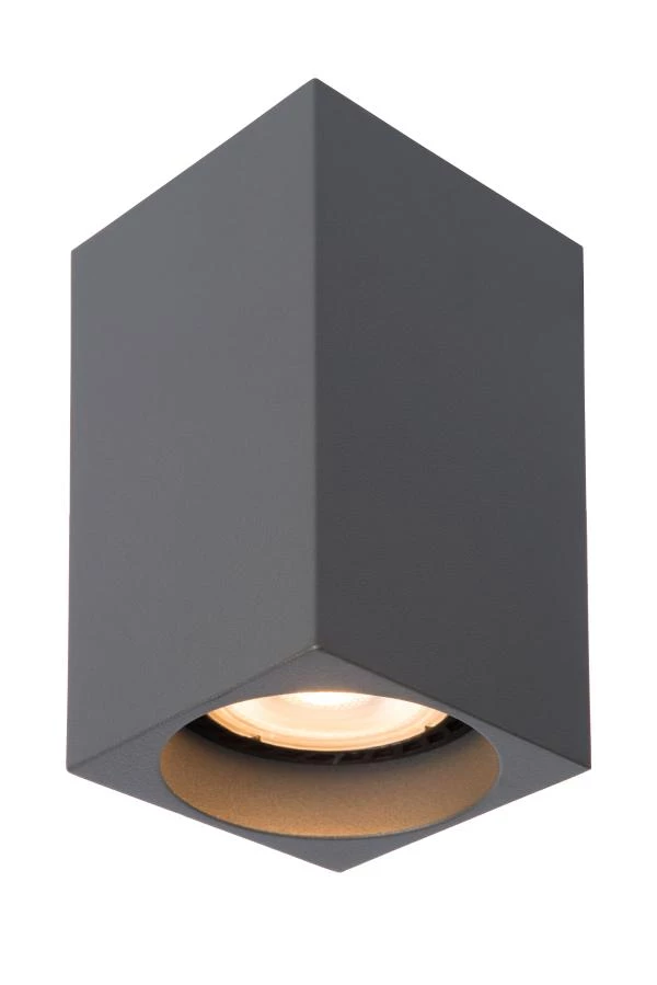 Lucide DELTO - Ceiling spotlight - LED Dim to warm - GU10 - 1x5W 2200K/3000K - Grey - on 6