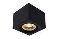 Lucide FEDLER - Plafondspot - LED Dim to warm - GU10 - 1x12W 2200K/3000K - Zwart aan