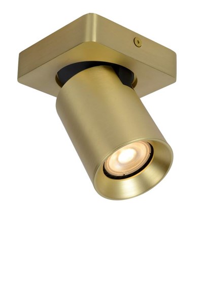 Lucide NIGEL - Spot plafond - LED Dim to warm - GU10 - 1x5W 2200K/3000K - Or Mat / Laiton
