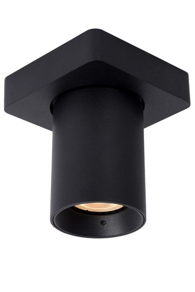 Lucide NIGEL - Plafondspot - LED Dim to warm - GU10 - 1x5W 2200K/3000K - Zwart
