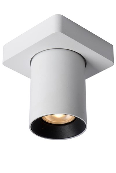 Lucide AVEN - Spot plafond Salle de bains - Ø 9 cm - 1xGU10 - IP65 - Noir