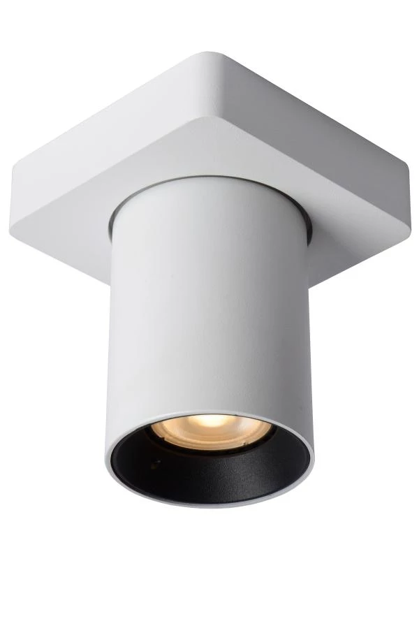 Lucide NIGEL - Ceiling spotlight - LED Dim to warm - GU10 - 1x5W 2200K/3000K - White - on 1