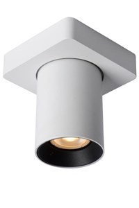 Lucide NIGEL - Spot plafond - LED Dim to warm - GU10 - 1x5W 2200K/3000K - Blanc allumé 1