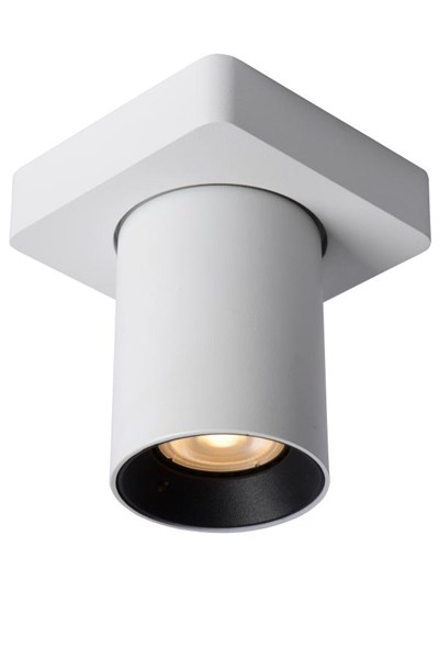 Lucide NIGEL - Spot plafond - LED Dim to warm - GU10 - 1x5W 2200K/3000K - Blanc