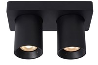 Lucide NIGEL - Ceiling spotlight - LED Dim to warm - GU10 - 2x5W 2200K/3000K - Black on