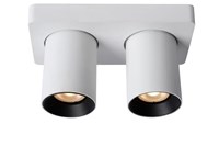 Lucide NIGEL - Spot plafond - LED Dim to warm - GU10 - 2x5W 2200K/3000K - Blanc AAN 1