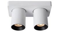 Lucide NIGEL - Plafondspot - LED Dim to warm - GU10 - 2x5W 2200K/3000K - Wit aan 1