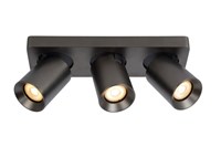 Lucide NIGEL - Plafondspot - LED Dim to warm - GU10 - 3x5W 2200K/3000K - Zwart Staal aan 6