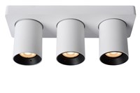 Lucide NIGEL - Ceiling spotlight - LED Dim to warm - GU10 - 3x5W 2200K/3000K - White on 1