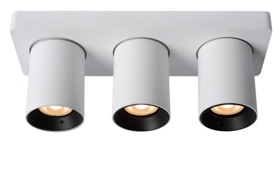 Lucide NIGEL - Ceiling spotlight - LED Dim to warm - GU10 - 3x5W 2200K/3000K - White