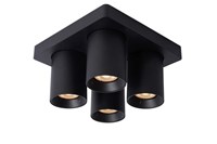 Lucide NIGEL - Ceiling spotlight - LED Dim to warm - GU10 - 4x5W 2200K/3000K - Black on