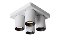 Lucide NIGEL - Plafondspot - LED Dim to warm - GU10 - 4x5W 2200K/3000K - Wit aan 1