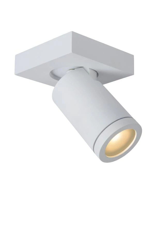 Lucide TAYLOR - Ceiling spotlight Bathroom - LED Dim to warm - GU10 - 1x5W 2200K/3000K - IP44 - White - on 1