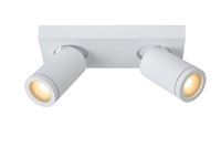 Lucide TAYLOR - Foco de techo Baño - LED Dim to warm - GU10 - 2x5W 2200K/3000K - IP44 - Blanco AAN 1