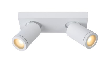 Lucide TAYLOR - Deckenstrahler Badezimmer - LED Dim to warm - GU10 - 2x5W 2200K/3000K - IP44 - Weiß