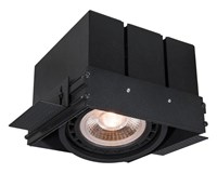 Lucide TRIMLESS - Inbouwspot - 1xGU10 (ES111) - Zwart aan