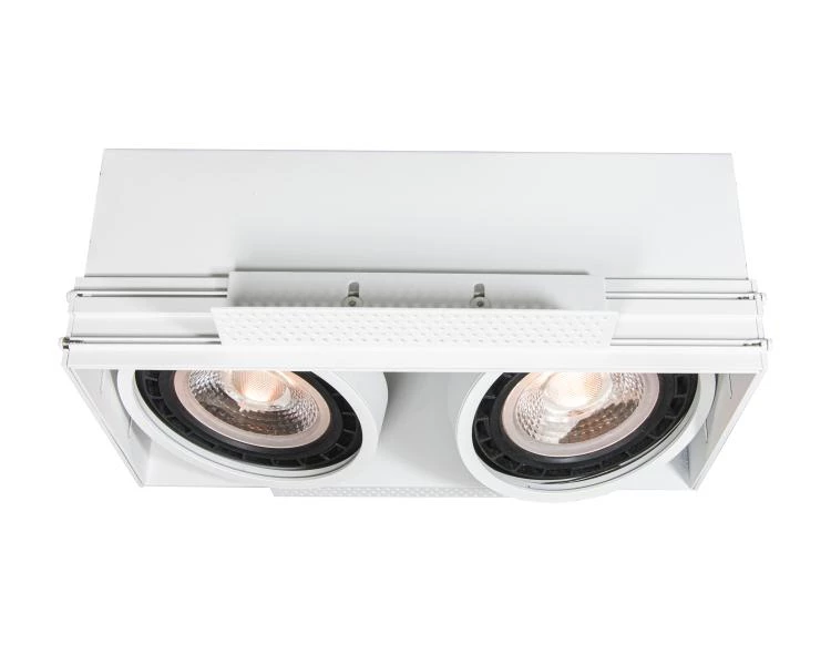 Lucide TRIMLESS - Inbouwspot - 2xGU10 (ES111) - Wit - aan 1