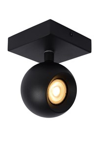 Lucide FAVORI - Ceiling spotlight - 1xGU10 - Black on