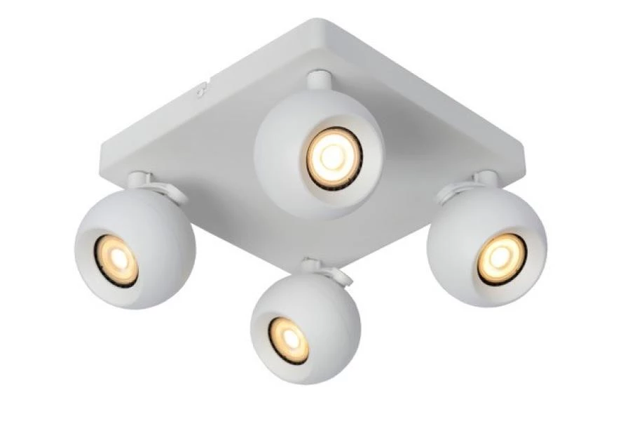 Lucide FAVORI - Spot plafond - 4xGU10 - Blanc - allumé 1