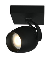 Lucide PRESTON - Ceiling spotlight Bathroom - 1xGU10 - IP44 - Black on