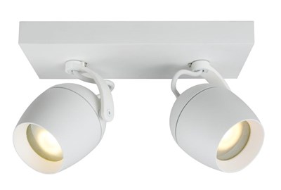 Lucide PRESTON - Plafondspot Badkamer - 2xGU10 - IP44 - Wit