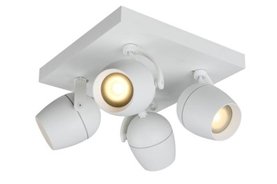 Lucide PRESTON - Foco de techo Baño - 4xGU10 - IP44 - Blanco