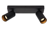 Lucide CLUBS - Spot plafond - 2xGU10 - Noir AAN