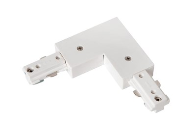 Lucide TRACK Conector en L - Sistema de carril monofásico / Iluminación con rieles - Izquierda - Blanco(Extensión)