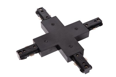 Lucide TRACK Conector en X - Sistema de carril monofásico / Iluminación con rieles - Negro (Extensión)