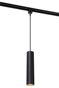 Lucide TRACK FLORIS pendant - 1-circuit Track lighting system - 1xGU10 - Black (Extension) on