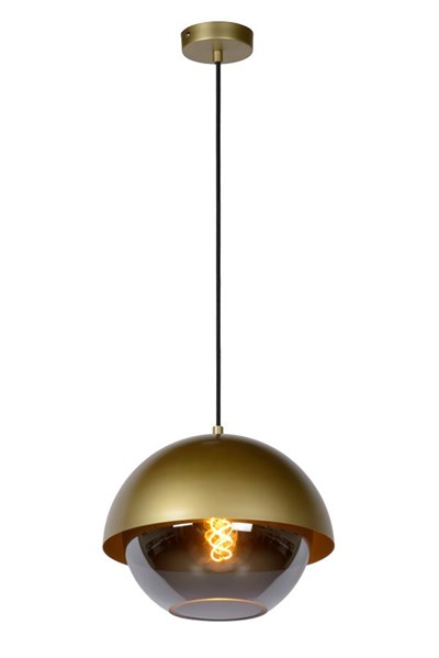 Lucide COOPER - Lámpara colgante - Ø 30 cm - 1xE27 - Oro mate / Latón