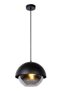 Lucide COOPER - Pendant light - Ø 30 cm - 1xE27 - Black on