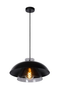 Lucide AVONMORE - Hanglamp - Ø 40 cm - 1xE27 - Zwart aan