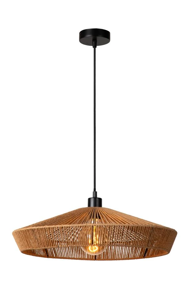 Lucide YUNKAI - Hanglamp - Ø 50 cm - 1xE27 - Naturel - aan 2