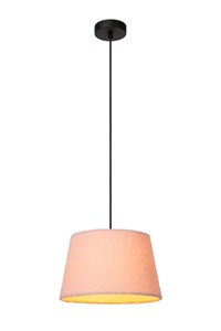 Lucide WOOLLY - Pendelleuchten - Ø 28 cm - 1xE27 - Rosa AAN 6