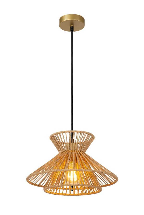 Lucide TASMAN - Pendant light - 1xE27 - Natural - on 2