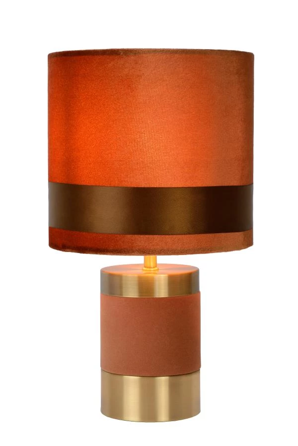 Lucide EXTRAVAGANZA FRIZZLE - Lampe de table - Ø 18 cm - 1xE14 - Brun - allumé 3