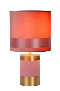 Lucide EXTRAVAGANZA FRIZZLE - Lampe de table - Ø 18 cm - 1xE14 - Rose allumé 6
