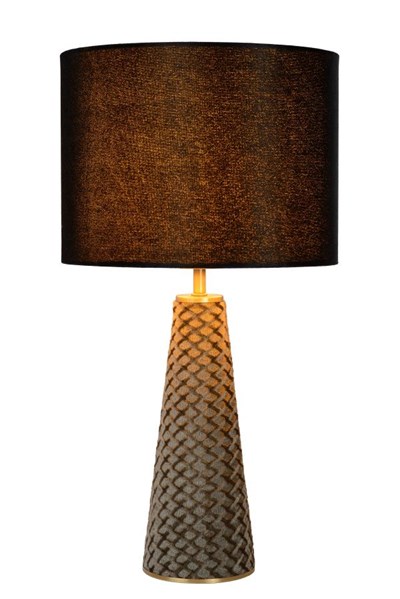 Lucide EXTRAVAGANZA VELVET - Lampe de table - Ø 25 cm - 1xE27 - Noir