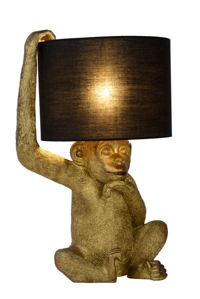 Lucide EXTRAVAGANZA CHIMP - Table lamp - Ø 30 cm - 1xE14 - Black