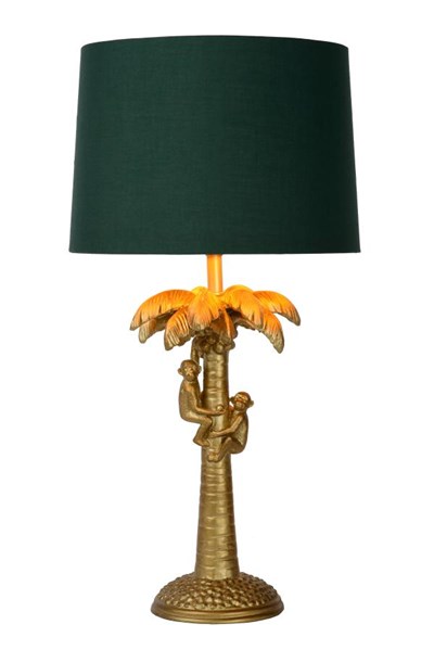 Lucide EXTRAVAGANZA COCONUT - Table lamp - Ø 30,5 cm - 1xE27 - Matt Gold / Brass