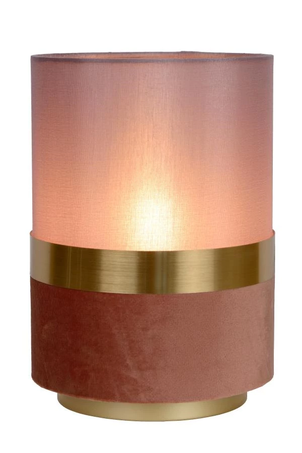 Lucide EXTRAVAGANZA TUSSE - Lampe de table - Ø 15 cm - 1xE14 - Rose - allumé 6